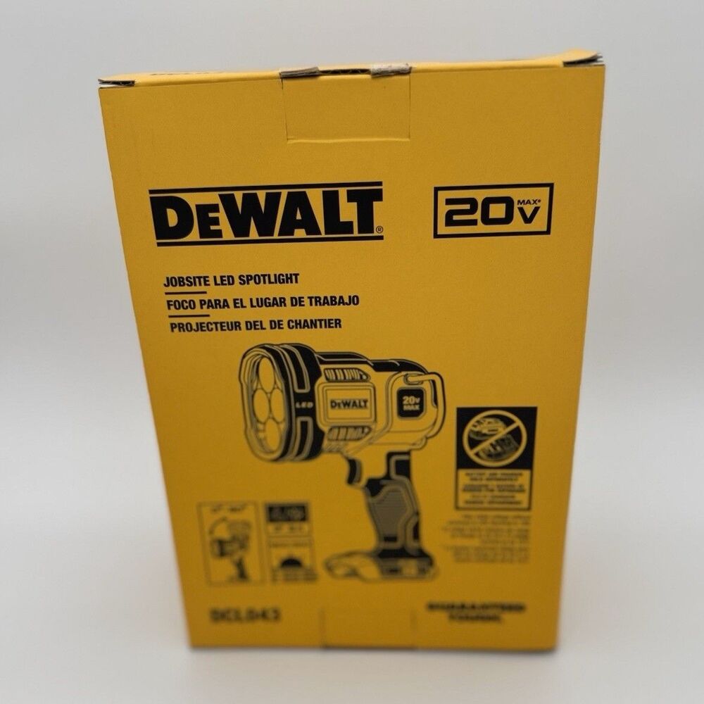 DEWALT 20V MAX LED Cordless Jobsite Spotlight Work Light Handheld DCL043